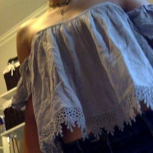 off the shoulder crop top